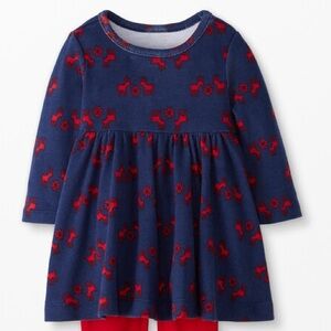 Hanna Andersson reindeer print dress size 6-12 months